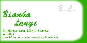 bianka lanyi business card